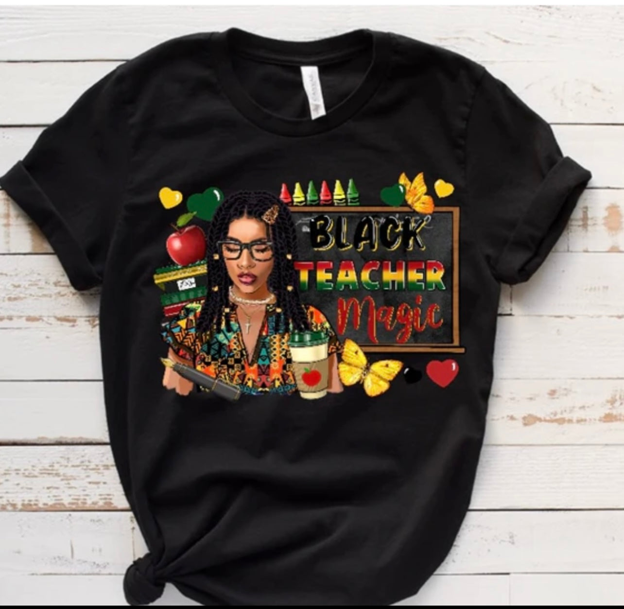 Short sleeve Black Teacher Magic T-Shirt